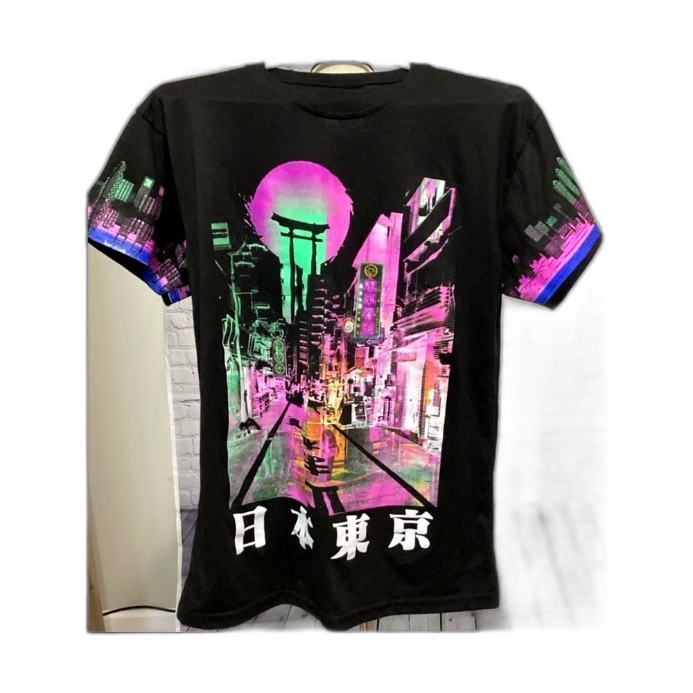 Fresh Laundry T-Shirt Men’s Size Medium Color Black Graphic Tee